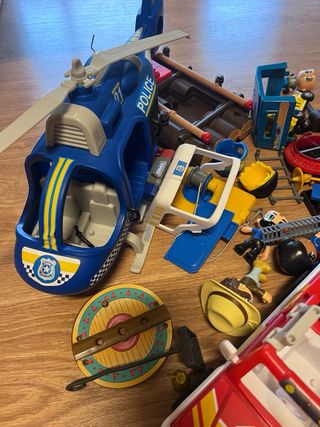 Lote Pinypon: Helicóptero, Camiones y Figuras