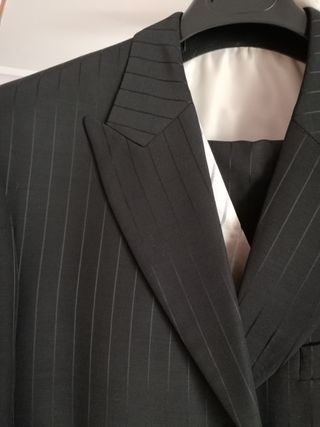 Traje de novio Caramelo negro y blanco