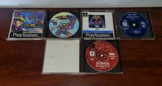 Lote PS1: Consola, 3 Juegos, Mando y Memory Card