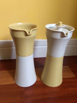 Juego de aceitera vinagrera vintage Tupperware
