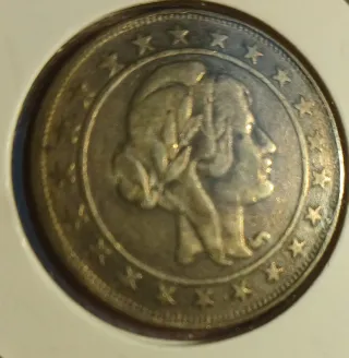 Moneda Brasil 2000 Reis 1930 Plata