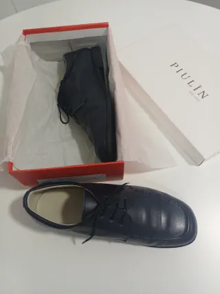 Zapatos niño comunión PIULIN azul. Pureza de María