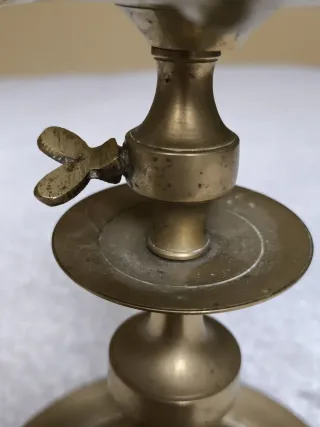 ANTIGUA LAMPARA ACEITE FLORENTINA 4 BRAZOS BRONCE