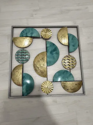 Cuadro Decorativo Forja Metal y Color Cristal