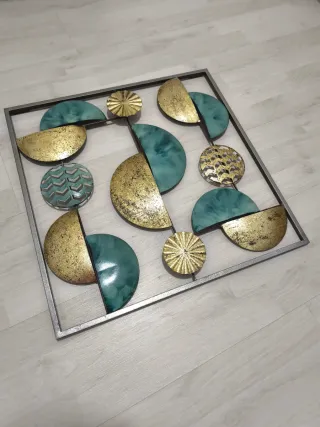 Cuadro Decorativo Forja Metal y Color Cristal