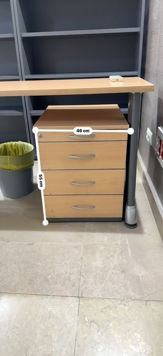 Escritorio L + Cajonera con Llave