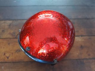 Casco metal flake red