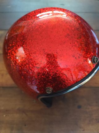 Casco metal flake red