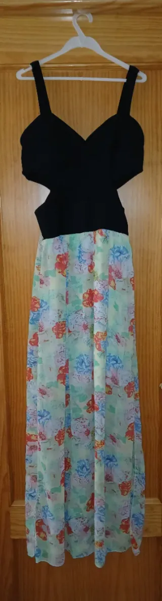 Vestido largo estampado floral