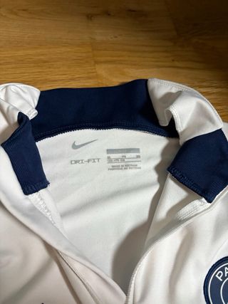 Sudadera PSG Nike Blanca Media Cremallera