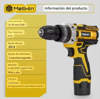 Taladro Atornillador Recargable Accesorios