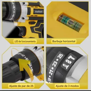 Taladro Atornillador Recargable Accesorios