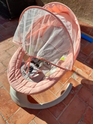 Hamaca eléctrica para bebé rosa