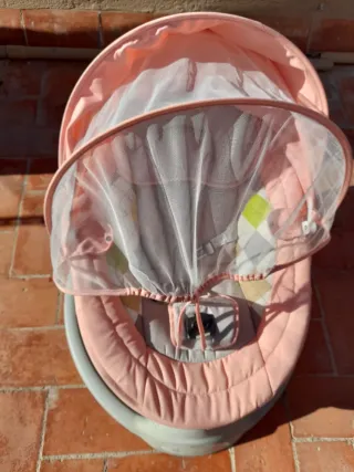 Hamaca eléctrica para bebé rosa
