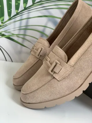 Mocasines terciopelo. Número 36