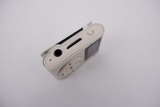 Lettore MP3 con clip nero e argento