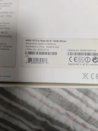 Apple iPad 4 A1458 Blanco