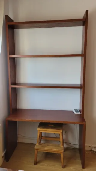 Estantería escritorio madera natural