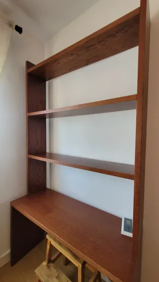 Estantería escritorio madera natural