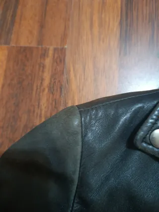 Cazadora de piel Carol Negra