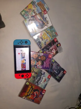 Nintendo Switch + 9 Juegos