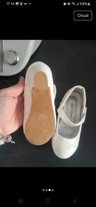 Scarpe bambina K&I Shoes bianche n 27