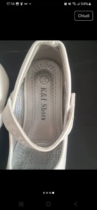 Scarpe bambina K&I Shoes bianche n 27