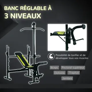 Banco de pesas multifuncional