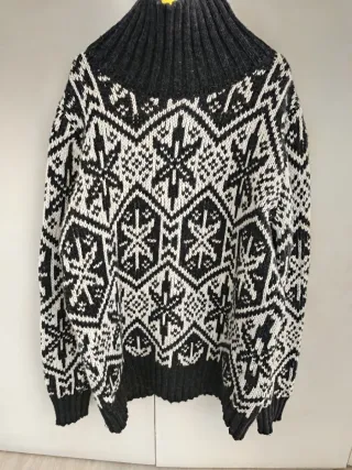 Jersey mujer cenefas negro y blanco