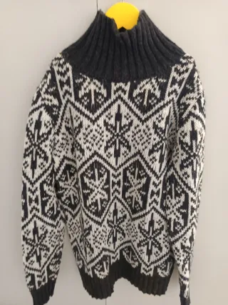 Jersey mujer cenefas negro y blanco