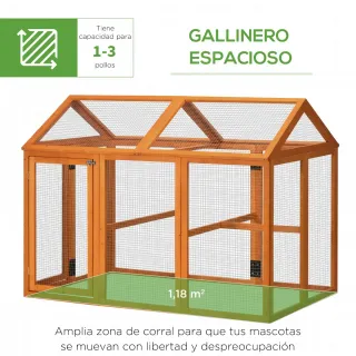 Gallinero Exterior 140x88.5x106 cm