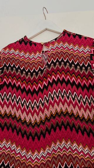 Vestido largo Coosy estampado zig-zag