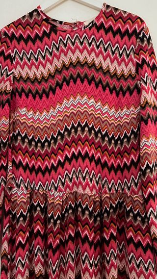 Vestido largo Coosy estampado zig-zag