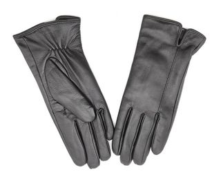 Guantes Piel Mujer Talla 7-8 Negro