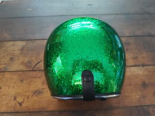 Casco metal flake green