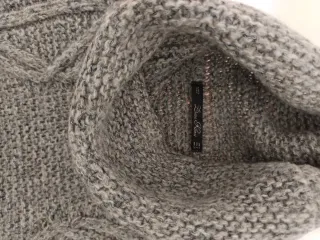 Jersey Zara Lana Mujer Cuello Alto Gris