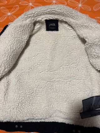 Chaqueta Zara hombre de borrego negra Talla M