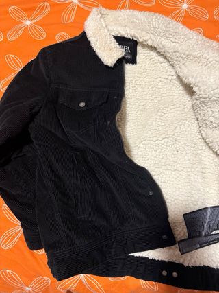 Chaqueta Zara hombre de borrego negra Talla M