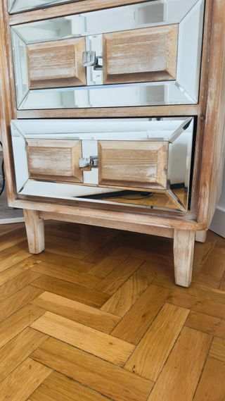 Cajonera Maisons du Monde Madera y Cristal