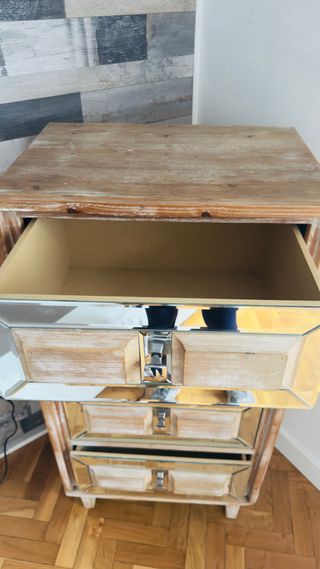 Cajonera Maisons du Monde Madera y Cristal