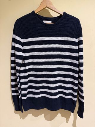 Jersey rayas azul marino y blanco