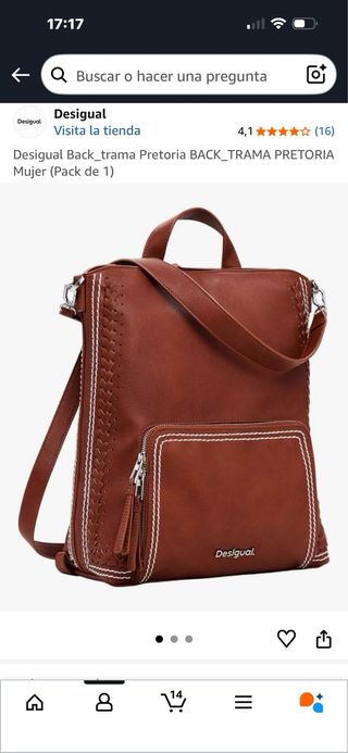 Mochila Desigual Marrón