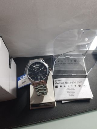 Orologio Casio Uomo Nero e Argento