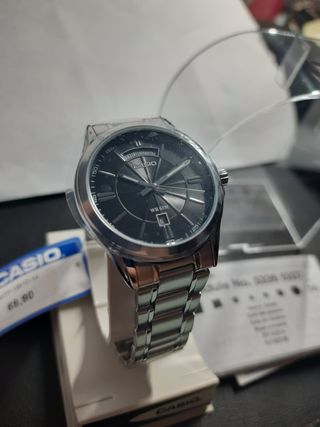 Orologio Casio Uomo Nero e Argento
