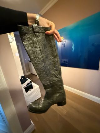 Botas Prada Piel Marrón y Negras