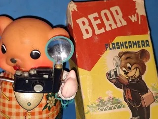 Bear Flashcamera Años 60 Juguete antiguo