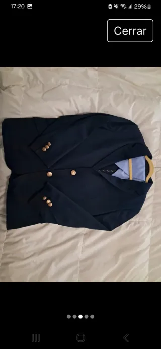 Chaqueta de vestir azul marino niño talla 11-12