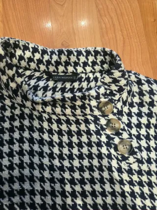 Poncho-chaqueta pata de gallo Talla L