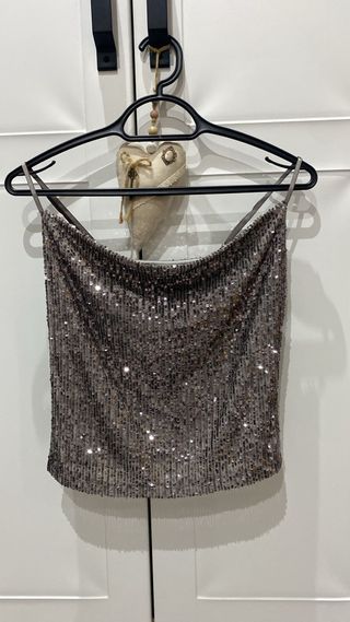 Top fiesta lentejuelas