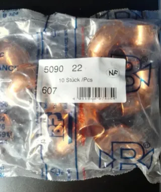 Codos de Cobre 22mm .